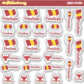 Spanische Individuelle Name Labels | Spanien (Vorderseite)