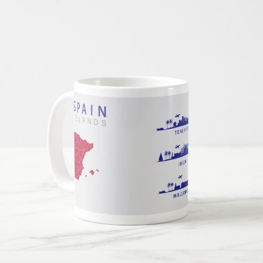 Spanische Inseln Kaffeetasse (Vorderseite Links)