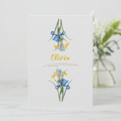 Spanische Iris von Pierre-Joseph Redouté Einladung (Stehend Vorderseite)