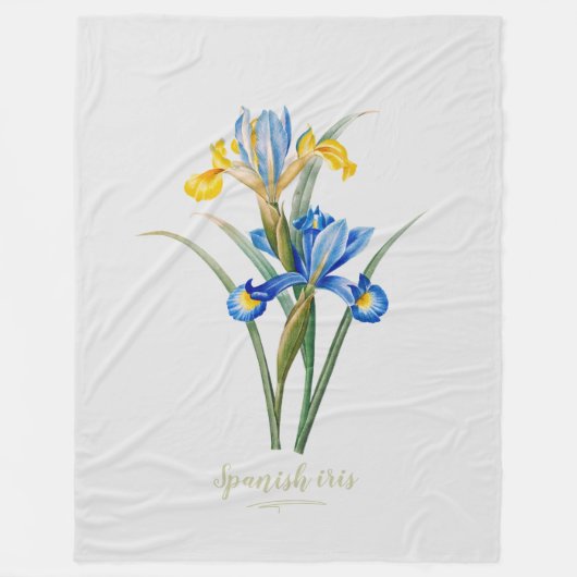 Spanische Iris von Pierre-Joseph Redouté Fleecedecke (Vorderseite)