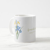 Spanische Iris von Pierre-Joseph Redouté Kaffeetasse (Vorderseite Links)