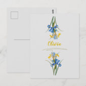 Spanische Iris von Pierre-Joseph Redouté Postkarte (Vorne/Hinten)