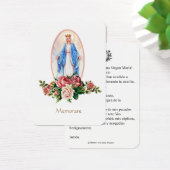 Spanische Jungfrau Mary Prayer Memorare Heilige Ka (Schreibtisch)