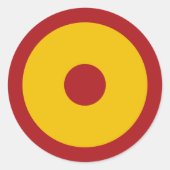 Spanische Kokarde Runder Aufkleber (Vorderseite)