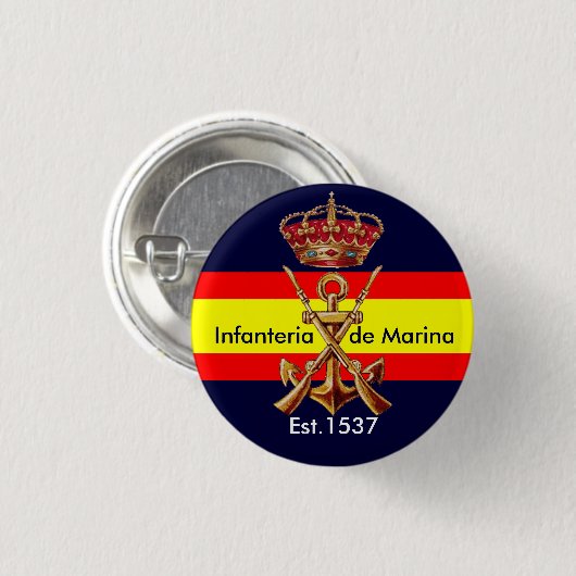 Spanische königliche Marinesoldaten Button (Vorne & Hinten)