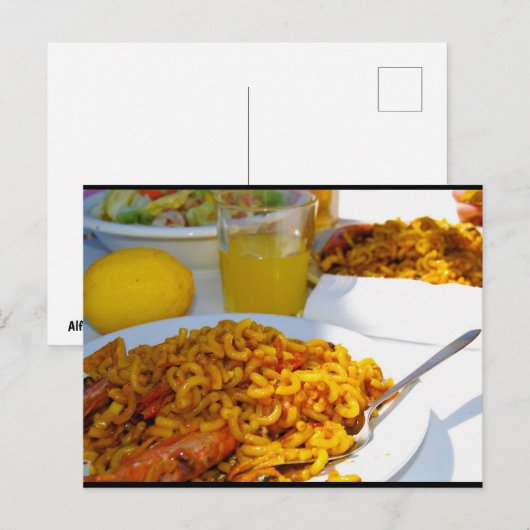 Spanische Küche Setting Postkarte (Vorne/Hinten)