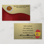 Spanische Küche Visitenkarte (Vorne/Hinten)