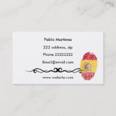 Spanische Küche Visitenkarte (Rückseite)