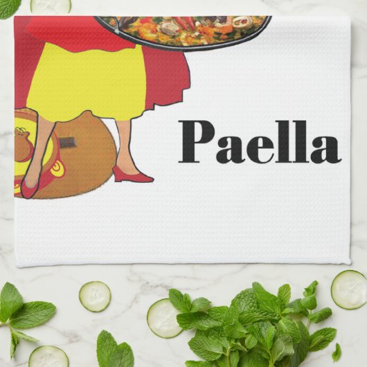 Spanische Küchentuch Paella (Gefaltet)