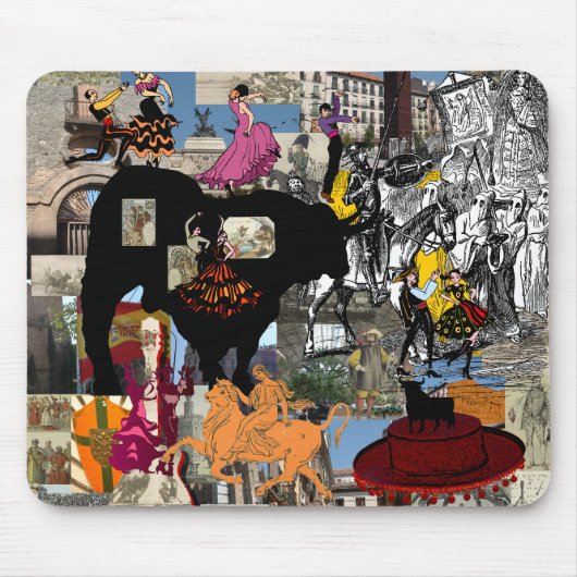 Spanische Kulturgeschenke Spanien-Collage Mousepad (Vorne)