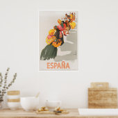 Spanische Kunst Espana Reiseplakat Spanien Druck Poster (Küche)