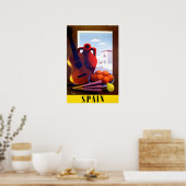 Spanische Kunst Spanien Reiseplakat Druck Poster (Küche)