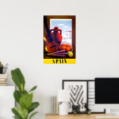 Spanische Kunst Spanien Reiseplakat Druck Poster (Heimbüro)