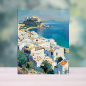 Spanische Küstenstadt  Acrylschild (Neutral)