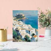 Spanische Küstenstadt  Acrylschild (Hochzeit)