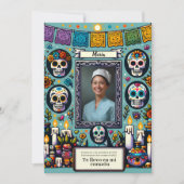 Spanische Lady von Guadalupe Gebet Schädel Invitat Einladung (Vorderseite)