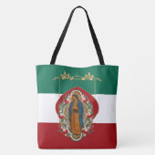 Spanische Lady von Guadalupe Mexikanische Flagge R Tasche (Rückseite)