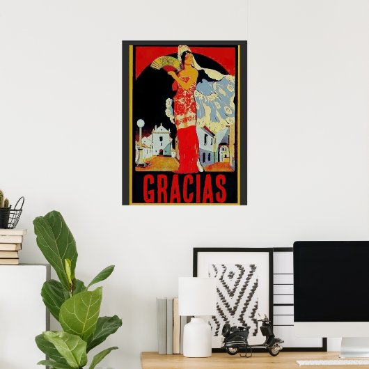 Spanische Ladys, Text hinzufügen Poster (Heimbüro)