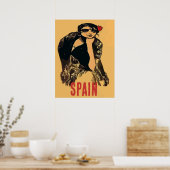 Spanische Ladys, Text hinzufügen Poster (Küche)