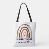 Spanische Lehrerin Überlebenskarte Tutentasche Tasche (Rückseite)
