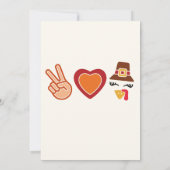 Spanische Liebe des Friedens Türkei Erntedank Tag Einladung (Rückseite)