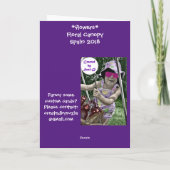 Spanische Lila Blütenkanopkarte Karte (Rückseite)