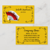 Spanische Lüfterecken Name Visitenkarte (Vorne/Hinten)