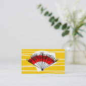 Spanische Lüfterkarte Visitenkarte (Stehend Vorderseite)