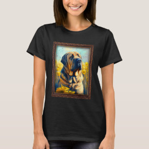 Spanische Mastiff Malerei Sonnenblumen Blume Mama T-Shirt