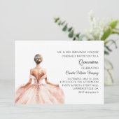 Spanische Mis Quince Prinzessin 15. Geburtstagspar Einladung (Stehend Vorderseite)