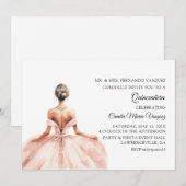 Spanische Mis Quince Prinzessin 15. Geburtstagspar Einladung (Vorne/Hinten)