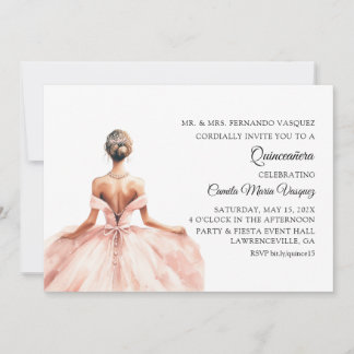 Spanische Mis Quince Prinzessin 15. Geburtstagspar Einladung