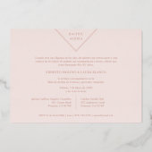 Spanische Mis XV Años Real Rose Gold Extravagante  Folieneinladung (Rückseite)