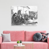 Spanische Mission der Alamo Leinwanddruck (Insitu (Wohnzimmer))