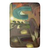 Spanische Mission Südwestliche Abstrakte Kunst Badematte (Vorderseite Vertikal)