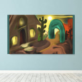 Spanische Mission Südwestliche Abstrakte Kunst Leinwanddruck (Insitu (Holzboden))