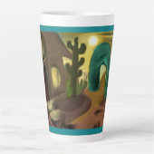 Spanische Mission Südwestliche Abstrakte Kunst Milchtasse (Vorderseite)