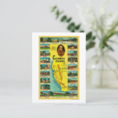 Spanische Missionen in Kalifornien zeigen Postkarte (Stehend Vorderseite)