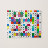 Spanische Monate entwerfen Puzzle-Geschenk Puzzle (Horizontal)