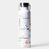 SPANISCHE Motivierend Affirmation Wasser Flasche (Vorne)