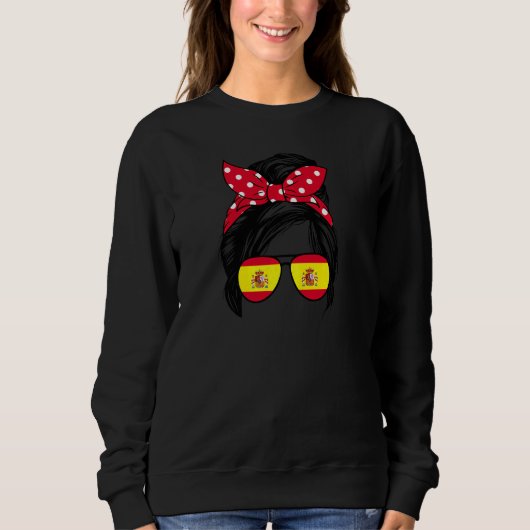 Spanische Mutter Amerikanisch Aufgewachsen Spanisc Sweatshirt (Vorderseite)