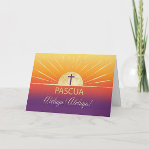 Spanische Mutter Ostern Segen Sonnenaufgang mit Go Karte