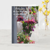 Spanische Muttertagskarte Karte (Gelbe Blume)