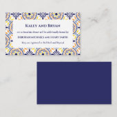Spanische Navy Yellow Tile Mediterranean Custom V1 Visitenkarte (Vorne/Hinten)