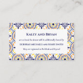 Spanische Navy Yellow Tile Mediterranean Custom V1 Visitenkarte (Vorderseite)