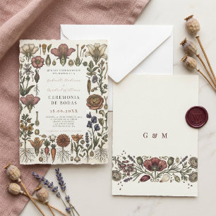 Spanische Nuestra Boda Botanischer Garten Hochzeit Einladung