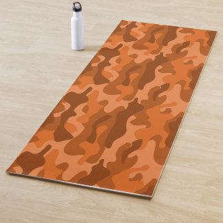 Spanische Orange Monocolor Camo Yogamatte