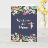 Spanische Ostersegnung mit Blume zur Marine Karte (Gelbe Blume)