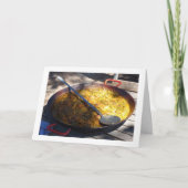 Spanische Paella Cuisine: Huhn und Rabbit Karte (Vorderseite)