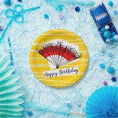 Spanische Papiertafel Fan Birthday Pappteller (Party)